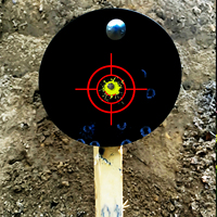 Senjata api tembak lengket 4in dapat disesuaikan Target latihan dampak Visual Aksesori benturan untuk latihan Target