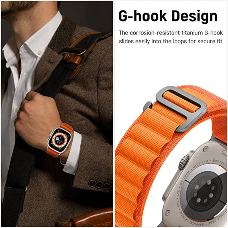 Alpine Loop Band For Apple Watch Strap 49 44 40 45 41 42 38 mm Bracelet iWatch Ultra Series 7 6 5 3 se 8 Nylon Sport Watchband