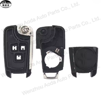 Coque de clé de voiture pliable à 3 boutons, étui de protection pour clé de véhicule Opel Chevrolet