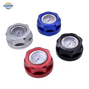 Couvre-<span class=keywords><strong>bouchon</strong></span> de réservoir de carburant et filtre à huile moteur en aluminium avec <span class=keywords><strong>jauge</strong></span> de température pour Honda Toyota Nissan - Product Image 1