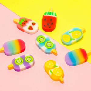 Lot de 4 gommes fantaisie en forme de crème glacée pour l'été – Fournitures scolaires mignonnes et kawaii pour enfants et étudiants - Product Image 6