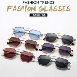 Gafas de Sol Cuadradas Retro 2026 con Logotipo Personalizado, Doble Puente, Protección UV400, Montura Metálica para Hombre, Estilo Piloto - Product Image 5