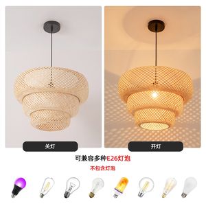 Lampes suspendues tissées transfrontalières, rotin artisanal à trois étages décoratif pour restaurants, Priva - Product Image 2