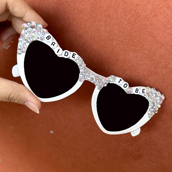 white Half Diamond-BRIDE TO BE