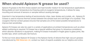 Apiezon Model N Vacuum <b>Grease</b> 25g Ultra High Vacuum Sealing <b>Grease</b> - Product Image 4
