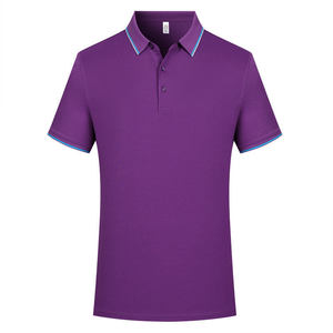 Camiseta Polo Personalizada de Manga Corta, Color Sólido, Algodón, Ribete en Contraste, para Uso Diario - Product Image 4