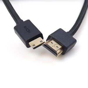 <span class=keywords><strong>H</strong></span> D M <span class=keywords><strong>I</strong></span> Macho a MINI <span class=keywords><strong>H</strong></span> D M <span class=keywords><strong>I</strong></span> Hembra Nylon Cable en espiral Negro/Rojo - Product Image 2