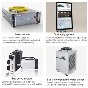 Máquina de corte por láser <span class=keywords><strong>CNC</strong></span> de fibra 3015 de alta velocidad del fabricante directo Refrigeración por agua automática para chapa Excelente venta - Product Image 3