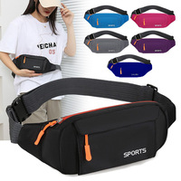 Sac banane unisexe de sport et de jogging en polyester respirant avec poche zippée, extensible, idéal pour la gym – Vente en gros