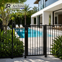 Clôture de piscine en aluminium robuste, barrière de sécurité pour enfants, panneaux de garde-corps métalliques antirouille pour installation résidentielle en arrière-cour, guide d'installation