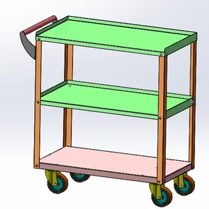 Chariots de nourriture mobiles résistants d'acier inoxydable de cuisine commerciale 3 étagères