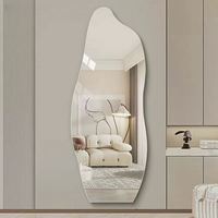 Miroir décoratif sur pied en verre pleine longueur, incassable, de haute qualité, épaisseur 3,8 mm, taille personnalisable, pour usage domestique ou hôtelier