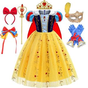 Disfraces de Princesa Anna y <span class=keywords><strong>Elsa</strong></span> para Niñas, Disfraces de Reina de las Nieves para Halloween, Navidad, Cosplay, Vestidos Elegantes con Copos de Nieve para Niñas - Product Image 5