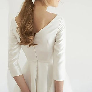 ملابس النساء القديمة المال مخصصة أنيقة راقية فاخرة عارية الذراعين مثير فستان ميدي - Product Image 3