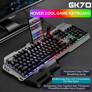 Bàn phím cơ chơi game Hover <span class=keywords><strong>Cool</strong></span> Full Size 104 phím RGB, giao diện USB, thiết kế đèn thở mới dành cho game thủ - Product Image 3