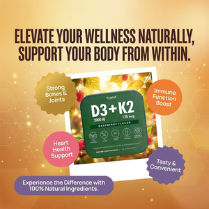 OEM/ODM: Apoya la salud ósea natural y la función inmunitaria, tiras orales de vitamina D3 K2 naturales sin gluten, muestra gratuita. - Product Image 6