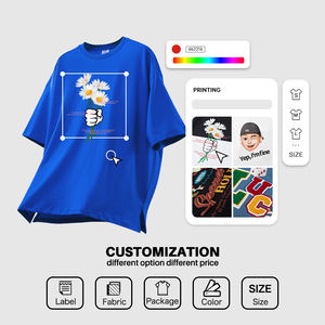 QUICKSHOW Streetwear Doppel-Licht-<span class=keywords><strong>Variation</strong></span> 260G Übergroßes T-Shirt Leuchtender Druck Maßgeschneidertes Streetwear T-Shirt - Product Image 4