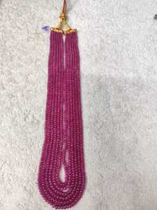 Natural Ruby GF Plain Faceted Rondelle Pink Stone <b>Loose</b> <b>Beads</b> for Jewelry Making - Product Image 3