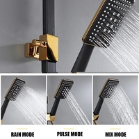 Ensemble de douche numérique intelligent certifié CE, robinets de baignoire en laiton, pomme de douche ABS, système de douche thermostatique mural