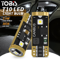 YOBIS vente en gros feux arrière à led pour voiture T10 194 W5W 3838 3 SMD Canbus ampoules de lecture intérieures