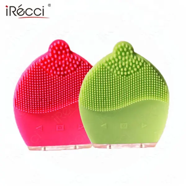 Electric facial cleansing brush silicone sonic deep pore cleaning skin massager face cleaning brush