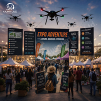 Écran LED pour drone Muenled P25, étanche IP65, 4000 cd, 1920 Hz, écran de projection pour publicité