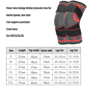 Genouillère de compression en nylon tricoté CZFIT, épaisseur 2 cm, sangles bilatérales réglables, respirante, légère, avec logo - Product Image 4