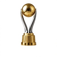 Trofeo de Fútbol Personalizado en Metal Chapado en Oro de 24K, Premio de Balón de Fútbol Chapado en Oro para Ligas, Clubes y Eventos