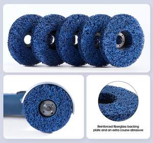5 disques <span class=keywords><strong>de</strong></span> ponçage bleus <span class=keywords><strong>de</strong></span> 5 x 7/8 po, disques <span class=keywords><strong>de</strong></span> ponçage en carbure <span class=keywords><strong>de</strong></span> silicium <span class=keywords><strong>de</strong></span> qualité supérieure pour meuleuse d'angle - Product Image 3