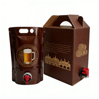 Sacs et boîtes d'emballage personnalisés imprimés pour la conservation de la fraîcheur des boissons et du café, avec valve, pour bière et café
