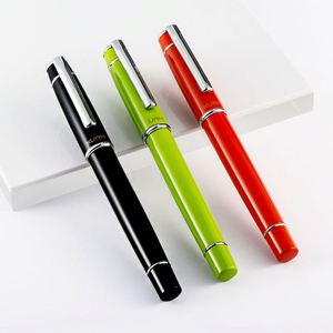 Custom Glossy Piano Paint Twist <b>Metal</b> <b>Roller</b> Pen With Triple Silver Trim Rings, Bright Color Rotating Executive Signature Pen - Product Image 1