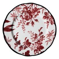 Assiette de salle à manger rétro de luxe en céramique avec design romantique rose, assiette à manger en céramique haut de gamme avec magnifique ensemble de tasses à café