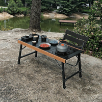 Table pliante en aluminium de style moderne, légère, pour le camping, les pique-niques, les barbecues, la plage et les repas