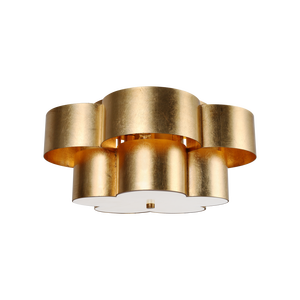 Plafonnier rond en fer doré, lustre encastré, plafonnier E14 pour la décoration de la maison - Product Image 3