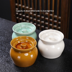 <span class=keywords><strong>Pot</strong></span> à ragoût individuel <span class=keywords><strong>en</strong></span> céramique de style chinois <span class=keywords><strong>avec</strong></span> couvercle, sans poignée, pour soupes et miel - Product Image 2