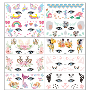 <b>Glitter</b> Face Tattoo Stickers Mixed Freckle Designs Temporary Body Tattoo Waterproof Party Makeup Decoration for Kids Girls - Product Image 6