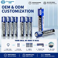 Piles sèches au carbone-zinc Cuanen 1,5 V R03 Um-4 AAA, piles sèches longue durée