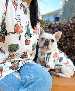 Robe en coton à imprimé animal mignon pour chiens et humains, tenue de loisirs d'été, style quotidien confortable, lavage à la main - Product Image 4