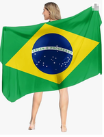 Pareo de Playa Transpirable con Bandera Nacional Personalizada, Bufanda, Sarong, para el Verano