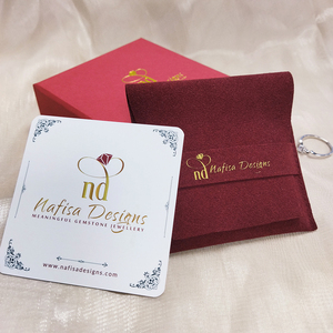 カスタムロゴベルベットジュエリーポーチ包装袋封筒ネックレスブレスレットポーチマイクロファイバージュエリーポーチ - Product Image 2