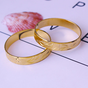 Hot Bán Sang Trọng Chất Lượng Cao Bán Buôn Đồng 14K 18K Dubai Bán Buôn Đồ Trang Sức Cưới Đơn Giản Hình Học Vòng Đeo Tay Bangle Cho Trẻ Em - Product Image 2