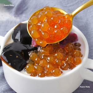 Perla ámbar en <span class=keywords><strong>polvo</strong></span>, perlas redondas <span class=keywords><strong>de</strong></span> <span class=keywords><strong>tapioca</strong></span> cocidas con azúcar negro para té <span class=keywords><strong>de</strong></span> leche <span class=keywords><strong>de</strong></span> perlas envasadas en bolsa - Product Image 6