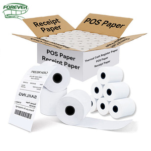 Rouleau de papier thermique 80 mm pour machine de point de vente, caisse enregistreuse, reçu, simple couche, 100 % pâte de bois, impression, échantillon gratuit disponible - Product Image 5