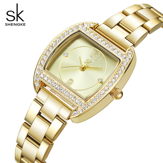 Hot Selling SK K0204 Women's Watch 3ATM Waterproof Wristwatch High Quality Quartz Movement Stainless Steel Band Alloy Case