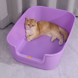 Grande litière semi-fermée pour chat, toilette extra-large pour chien, litière anti-odeur et anti-éclaboussures, toilette pour chat, transfrontalier - Product Image 2