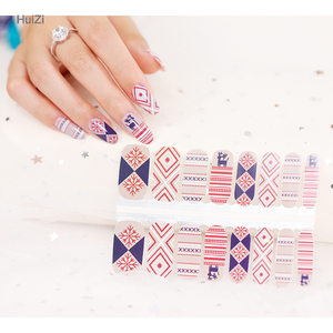 Nouvelles bandes de vernis à ongles imperméables de Noël au design français, autocollants pour ongles motif bonhomme de neige - Product Image 5