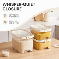 Seau de stockage de riz sans fermeture éclair 5L en plastique alimentaire, anti-insectes, anti-humidité, conteneur hermétique