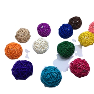 Bolas de ratán de 8 <span class=keywords><strong>CM</strong></span>/<span class=keywords><strong>cm</strong></span> para ramas de tronco, decoradas con bolas de ratán de colores, diseño de entorno de jardín de infantes - Product Image 1
