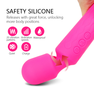 Vibrador Masajeador Tipo Varita USB Recargable Knight Stick de 8 Velocidades y 20 Frecuencias, Productos para Adultos, Juguetes Sexuales, Masaje - Product Image 2