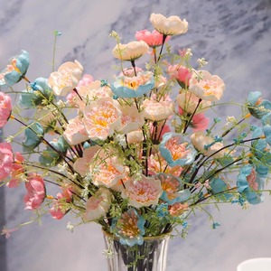 Fleur artificielle haut de gamme de luxe léger, bouquet bionique de <span class=keywords><strong>rhododendron</strong></span> pour décoration intérieure de salon et table à manger - Product Image 4